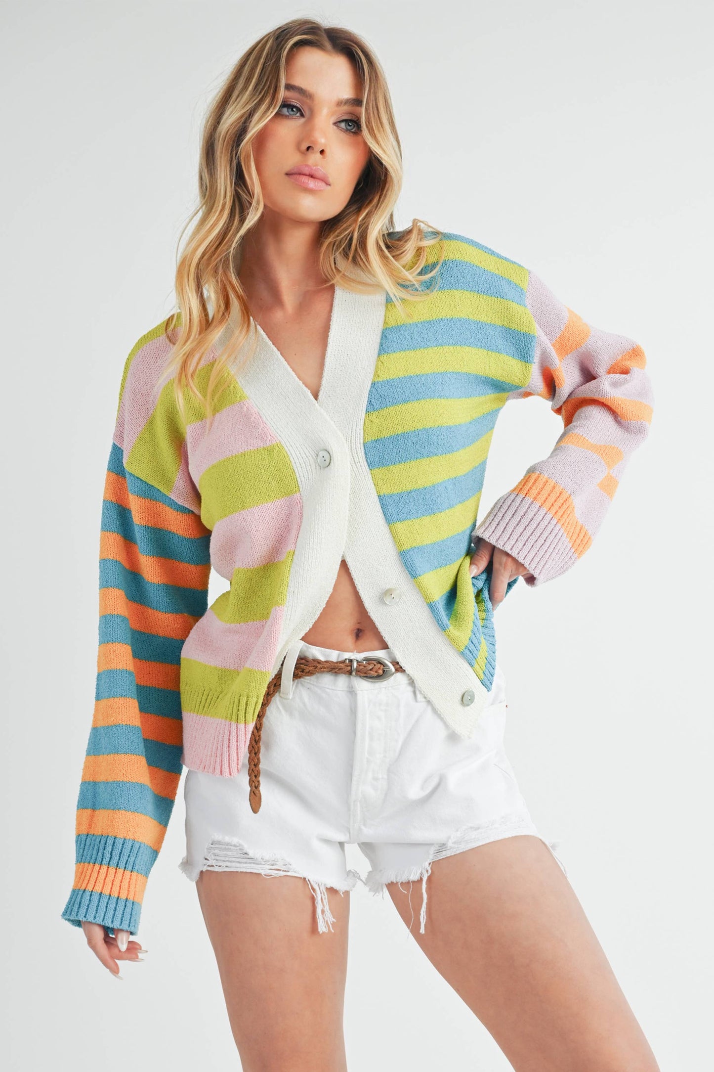 The Flavia Stripe Cardigan | AEMI & Co.