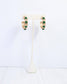 Allie Hammered Gold Earring Green