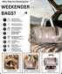 Diamond Quilted Weekender Duffel Bag | Champagne
