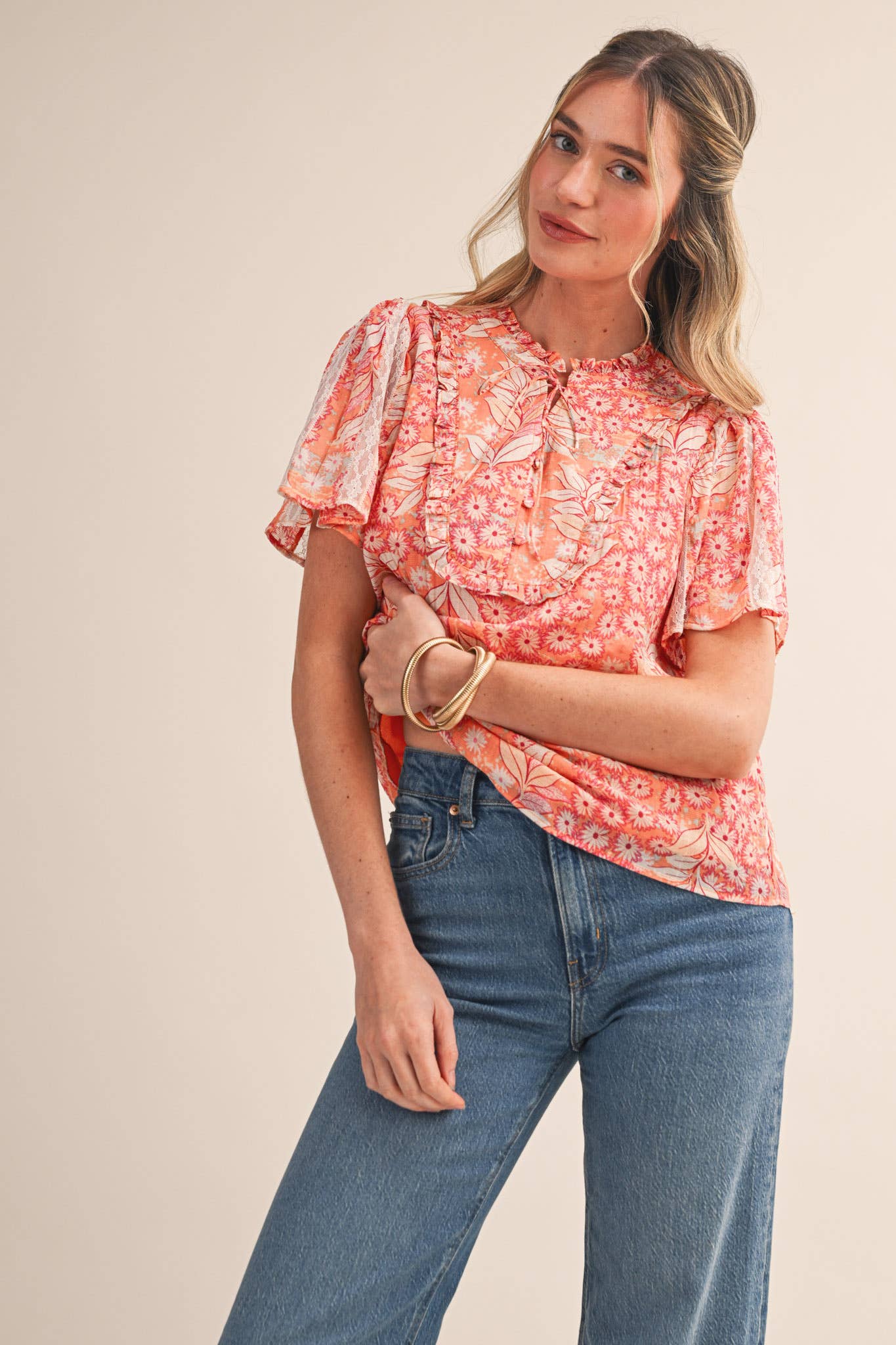 Fancy Flutter Top | &Merci