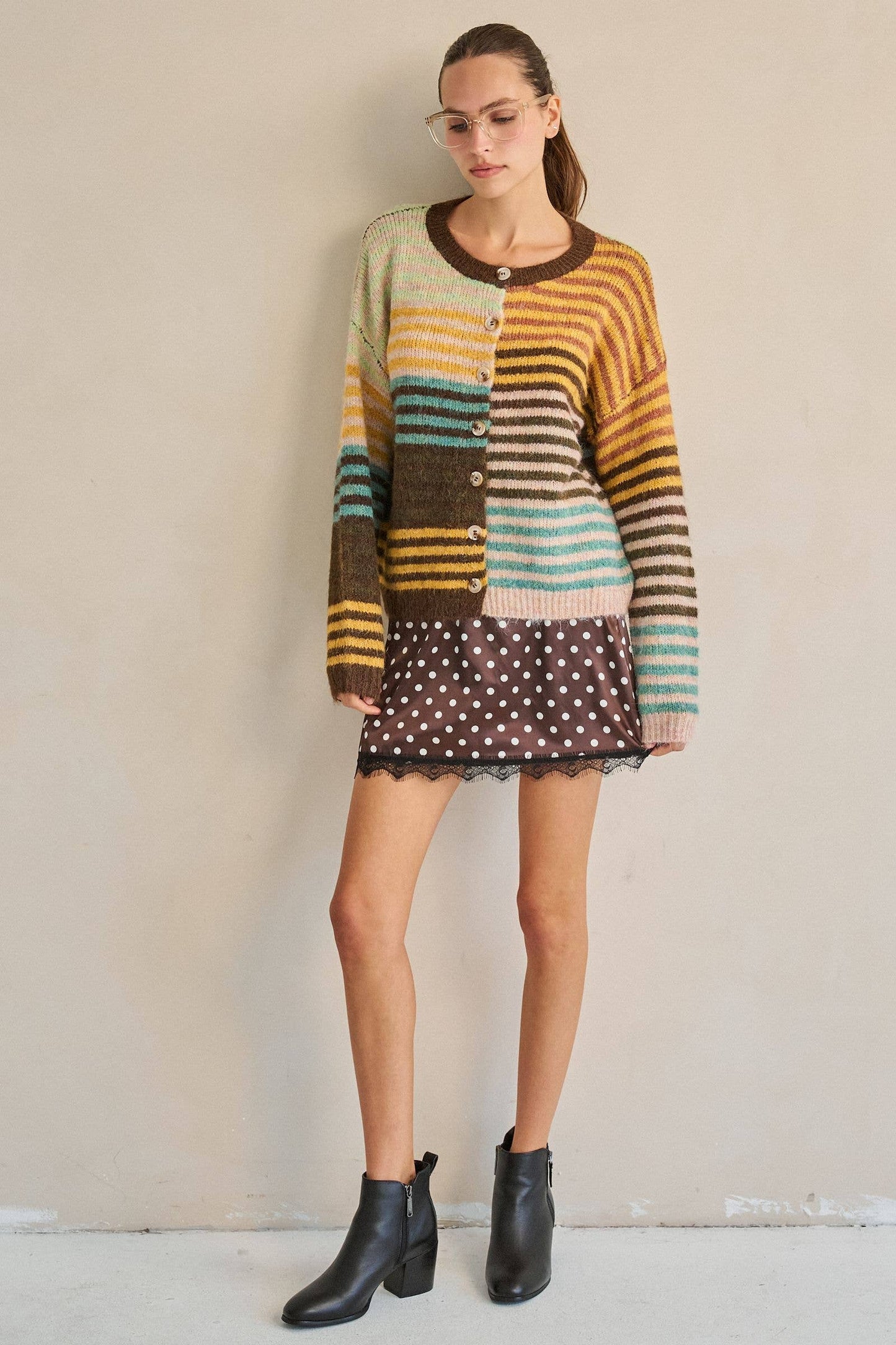 Two Tone Cardi | Jade by Jane