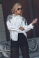 Embroidered Leaf Shoulder Tencel Shirt