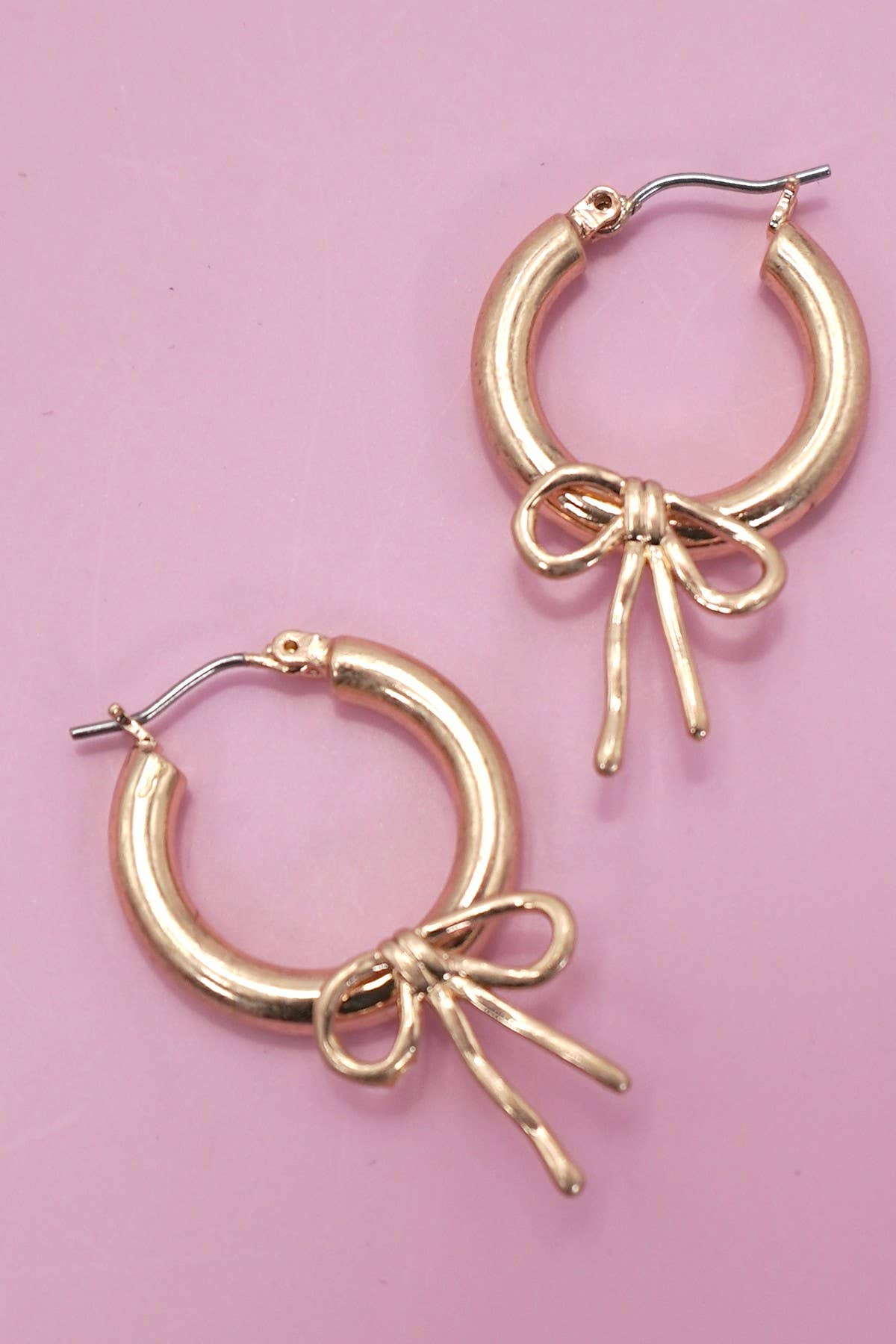 Dainty Bow Gold Earrings