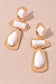Geometric Resin Stone Statement Drop Earrings