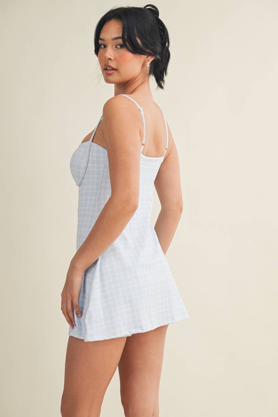 The Plaid Print Sweetheart Dress | Kimberly C