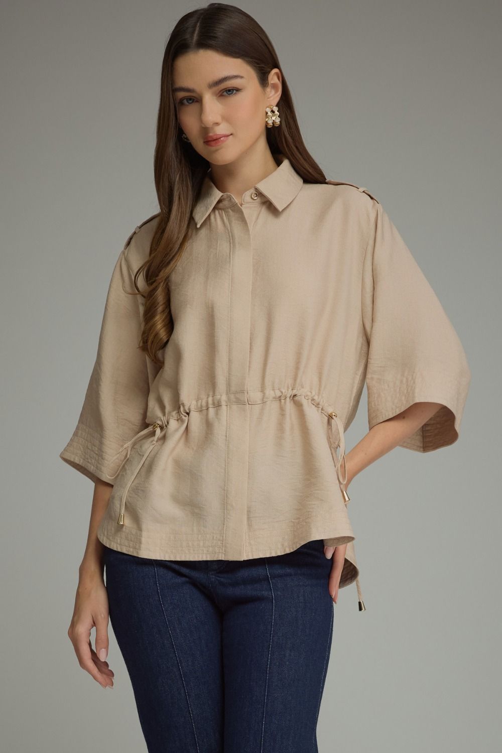 The Qunicy Ecru Top | Entro