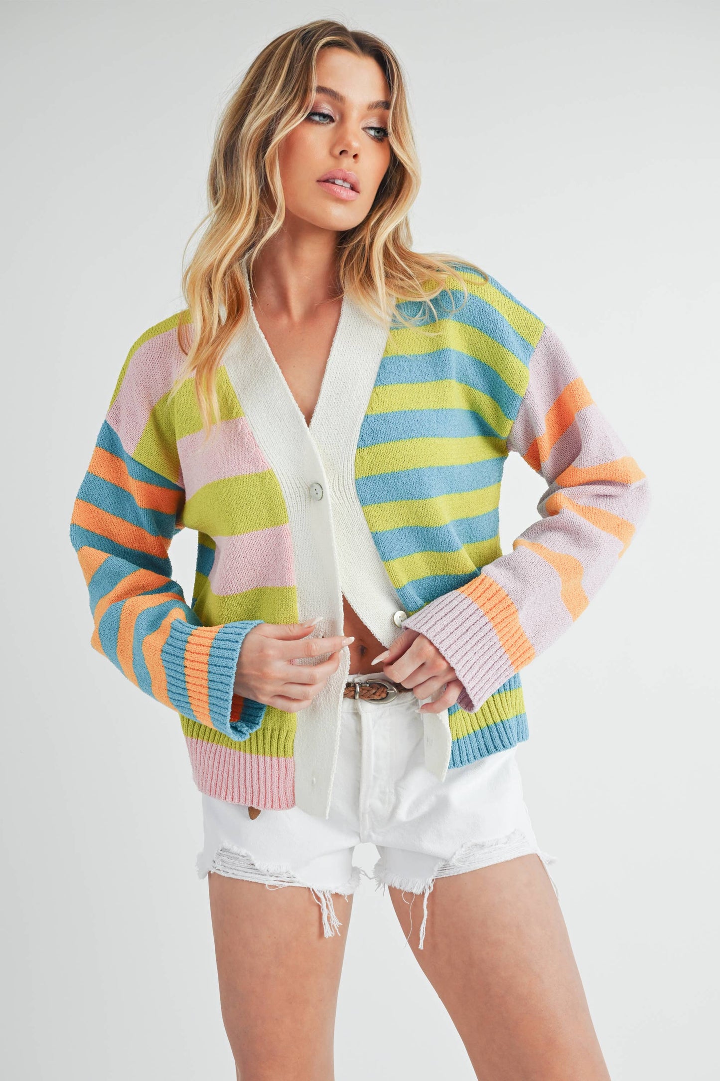 The Flavia Stripe Cardigan | AEMI & Co.