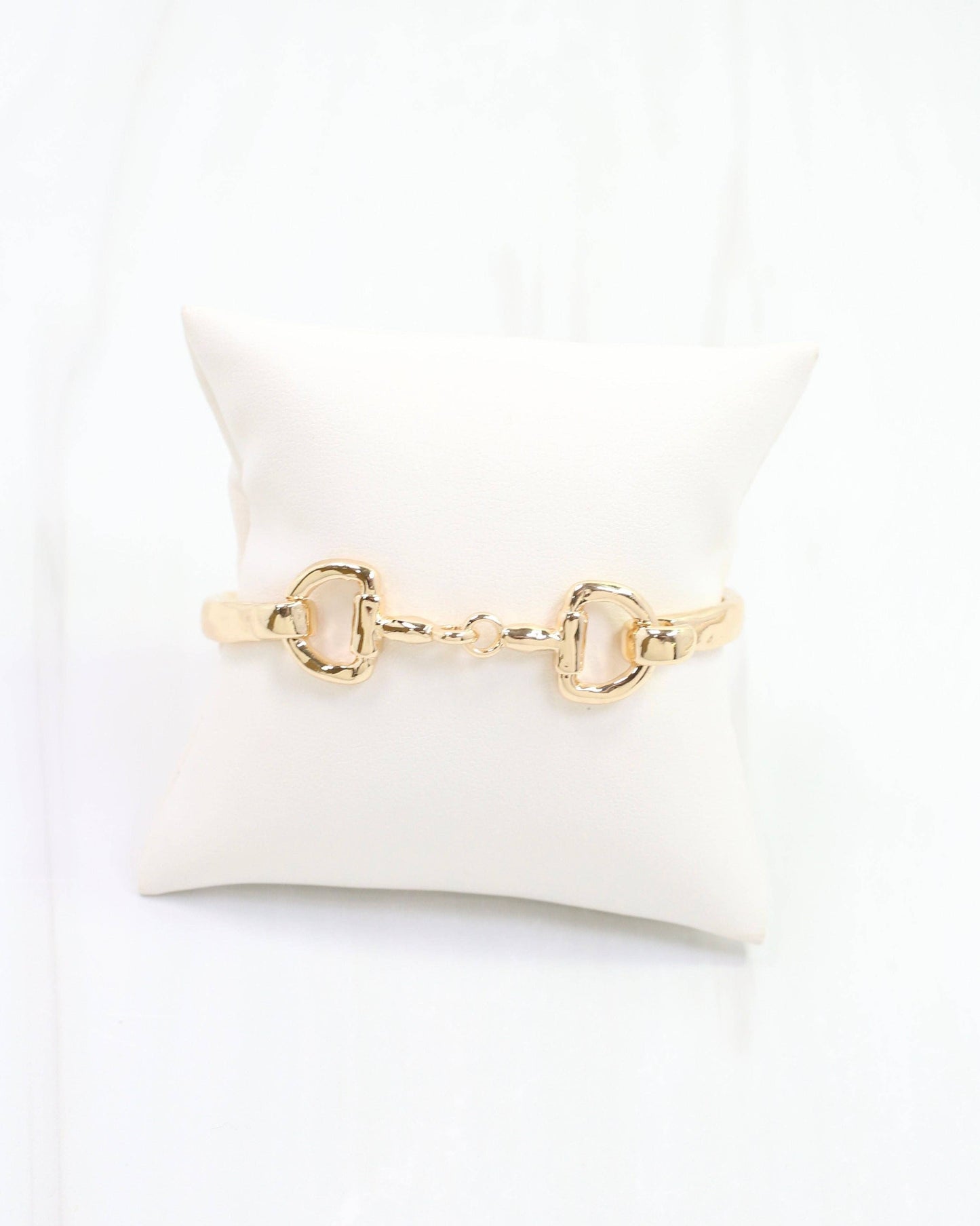 Edith Horsebit Spring Cuff Bracelet Gold