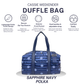 Cassie Weekender Duffel Bag | Sapphire Polkadot
