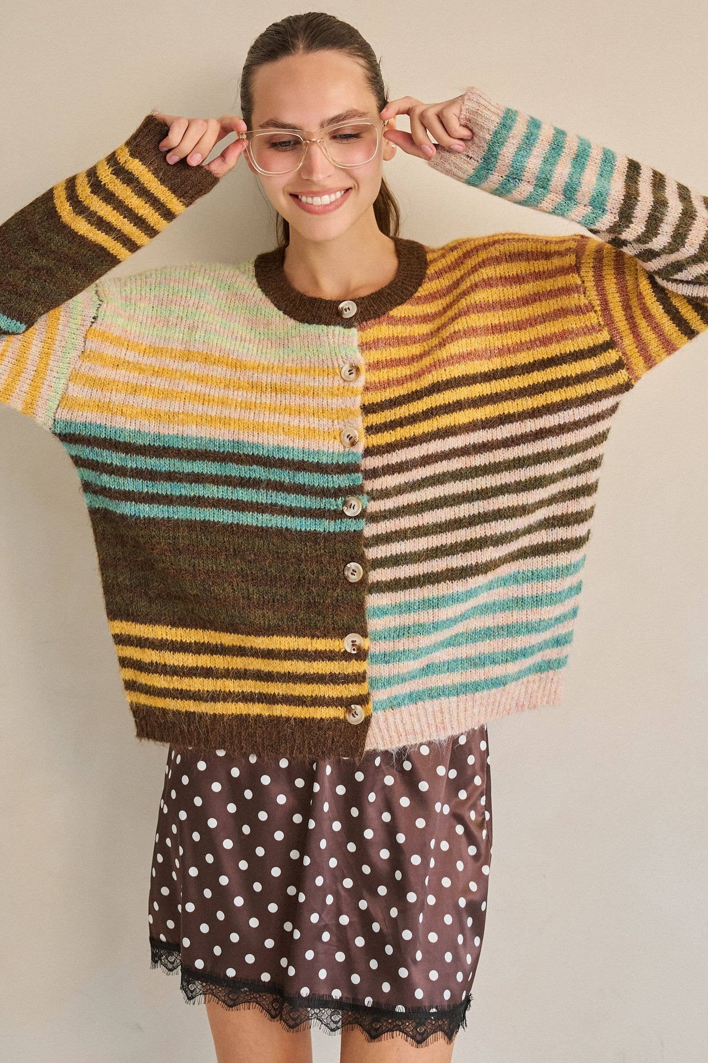 Two Tone Cardi | Jade by Jane