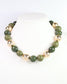 Elaine Beaded Ball Necklace Olive