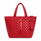 Diamond Tote Shoulder Bag Cherry Red