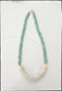 Short Gemstone Jade Bead Necklace Coconut Wood Mint Green