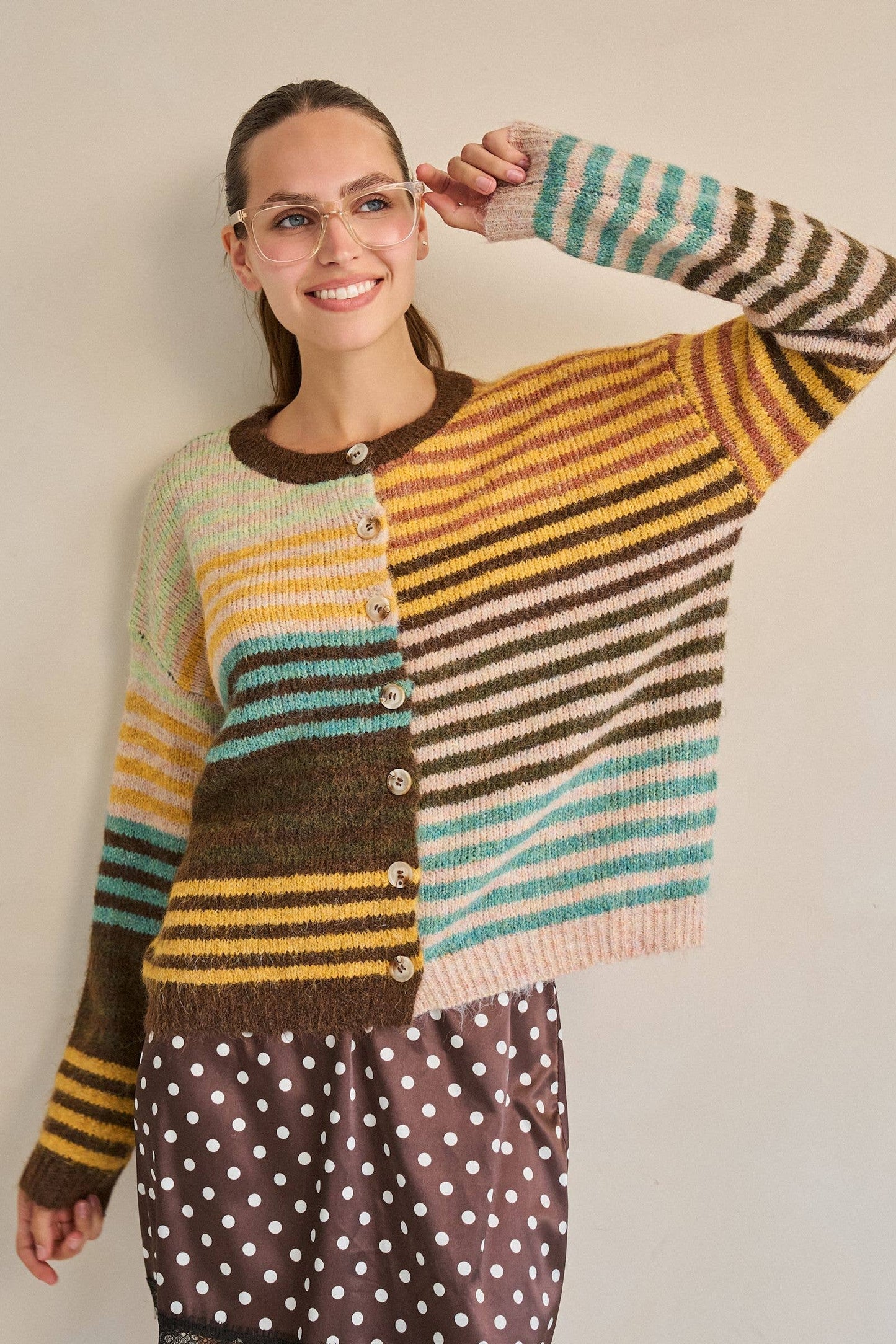 Two Tone Cardi | Jade by Jane