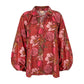 Sunshine Tienda| Pomegranate Floral Willa Top