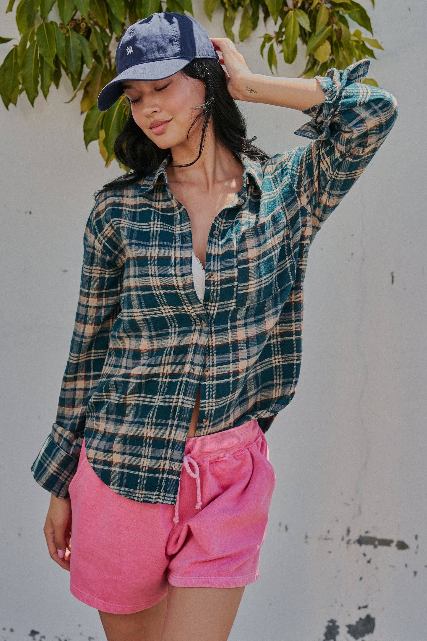 Mrs. Plaid Button Up | Urban Daizy
