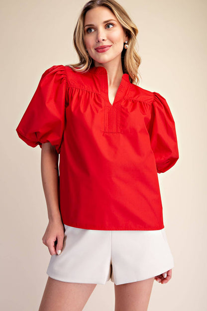 The Red Classic Bubble Top | Glam