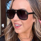 The Cruz Matte Blk Aviator Sunglasses | DAX Eyewear