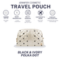 Jennifer Cosmetic Makeup Bag Travel Pouch | Pearl Polkadot
