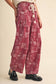 BANDANA PRINT PLEATED BARREL PANTS MP5390